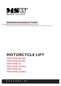 Notice MSW MHB135PRO Pont élévateur