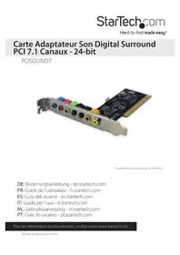 Notice StarTech.com PCISOUND7 Carte son