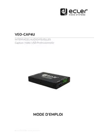 Notice Ecler VEOCAP4U Enregistreur audio