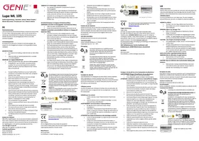 Notice Genie ML105 Lunette d'agrandissement