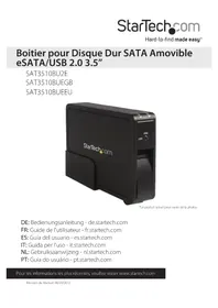 Notice StarTech.com SAT3510BUEGB Boîtier de disque dur externe