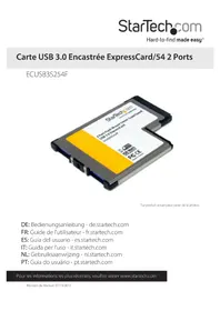 Notice StarTech.com ECUSB3S254F Carte d'extension informatique