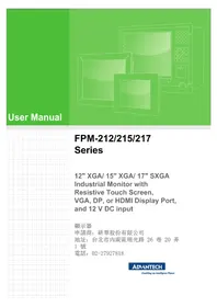 Notice Advantech FPM212R8AE Monitor
