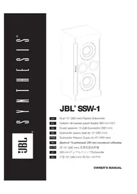 Notice JBL SSW1 Subwoofer