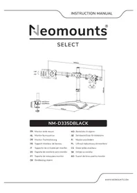 Notice NeoMounts NMD335DBLACK Support écran plat