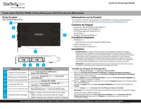 Notice StarTech.com 2M2REMOVABLEPCIE Carte mère