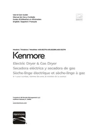 Notice KENMORE 82282 Sèche-linge