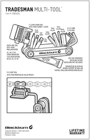 Notice Blackburn TRADESMAN MULTITOOL Outil multifonction