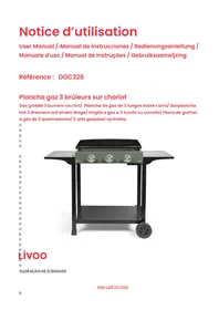 Notice LIVOO DOC326 Bakplaat