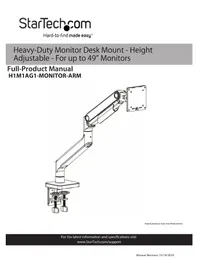 Notice StarTech.com H1M1AG1MONITORARM Support écran plat