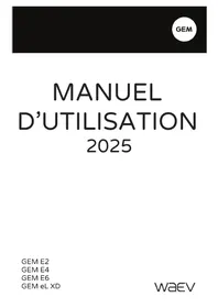 Notice GEM E6 (2025) Voiture