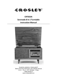Notice Crosley SERENADE CR7023A Platine_disque