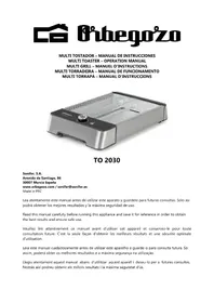 Notice Orbegozo TO 2030 Grille pain