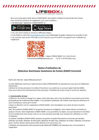Notice LIFEBOX DETC45BNFC Détecteur de fumée