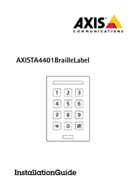 Notice AXIS TA4401 Interphone