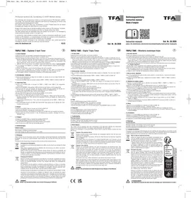Notice TFA TRIPLE TIME 38.2020 Minuteur numérique