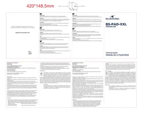 Notice BLUESTORK XXL PAD Tapis de souris