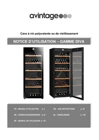 Notice AVINTAGE DIVA305 Cave à vin