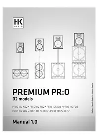 Notice HK AUDIO PREMIUM PR:O 115 XD2 Speaker