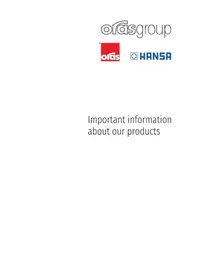 Notice Oras NOVA 7470U Robinetterie