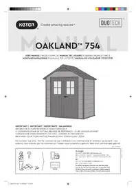 Notice KETER OAKLAND 754 Abris de jardin