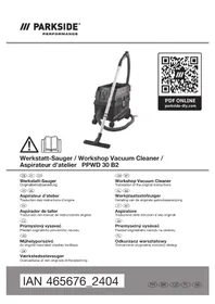 Notice PARKSIDE PPWD 30 B2 Aspirateur