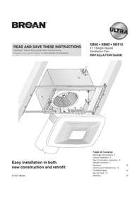 Notice BROAN XB110 Fan