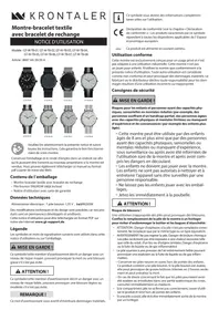 Notice Krontaler GTWTB01 Montre