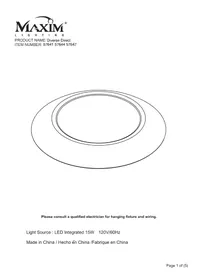 Notice Maxim DIVERSE 57641WTWT Éclairage