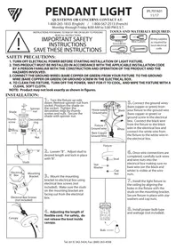 Notice Canarm ARDEN IPL707A01GPH Éclairage