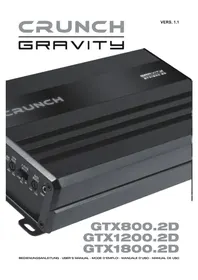 Notice Crunch GRAVITY GTX800.2D Recepteur
