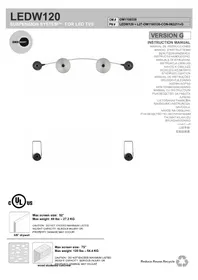 Notice OmniMount LEDW120 Support mural pour téléviseur