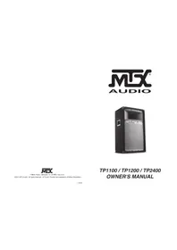 Notice MTX Audio THUNDER PRO2 TP1200 Haut-parleur