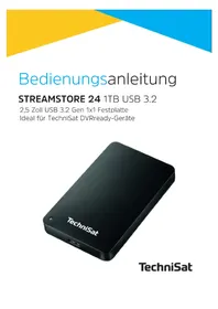 Notice TECHNISAT STREAMSTORE 24 1TB USB 3.2 External hard drive