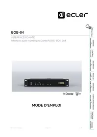 Notice Ecler BOB04 Interface audio numérique