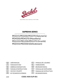 Notice Berkel SUPREMA SALUMERIA PES350 Trancheuse électrique