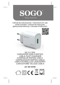 Notice Sogo SS18700 Chargeur USB