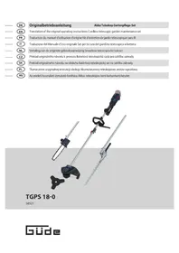 Notice Güde TGPS 180 Electric gardening tool