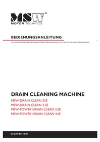 Notice MSW POWER DRAIN CLEAN 2.3E Machine de nettoyage de canalisations