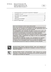 Notice DE DIETRICH DV132 JL Lavastoviglie