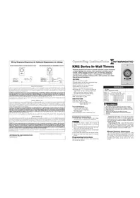 Notice INTERMATIC KM2ST2D Minuteur électrique mural