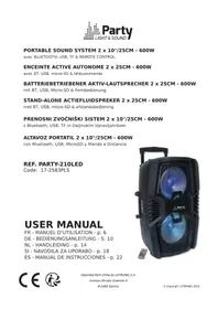 Notice PARTY LIGHT&SOUND 210LED Haut-parleur