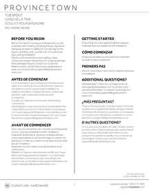 Notice Signature Hardware PROVINCETOWN SHTS80ZBN Robinetterie