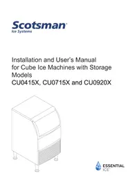 Notice Scotsman CU0920X Machine à glaçons