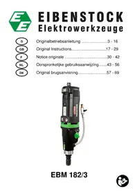 Notice Eibenstock DBE 182 Perceuse électrique industrielle