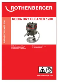 Notice ROTHENBERGER RODIA DRY CLEANER 1200 Aspirateur industriel