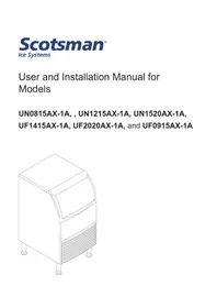 Notice Scotsman UF2020AX1A Machine à glaçons