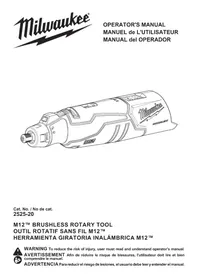 Notice MILWAUKEE M12 252520 Outil rotatif sans fil