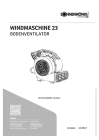 Notice Sonnenkönig WINDMASCHINE 23 Fan