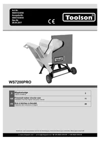 Notice Toolson WS7200PRO Scie circulaire